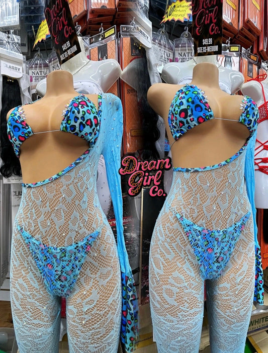 Sapphire 3PC Crystal Jumpsuit