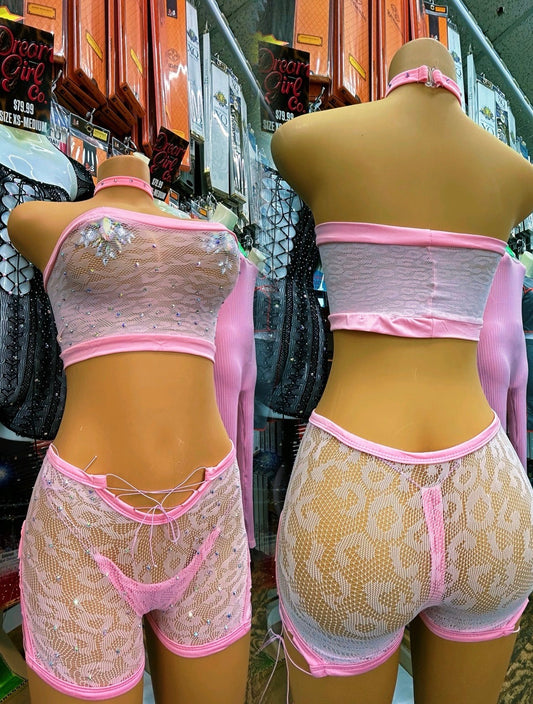 Cheetah Print Pink 3PC SET