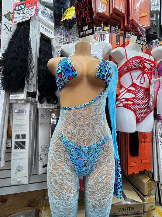 Sapphire 3PC Crystal Jumpsuit